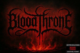 Blood Throne Font – Bold Blackletter Gothic Typeface Download
