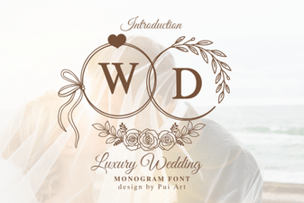 Elegant Luxury Wedding Monogram Font Designs for Invitations