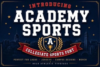 Academy Sports Font for Bold and Energetic Designs