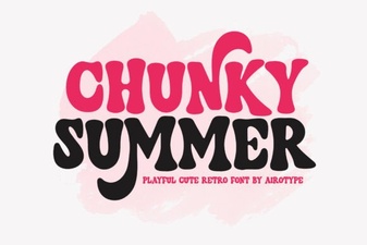 Chunky Summer Font: Bold and Fun Typeface for Creative Projects