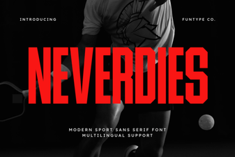 Neverdies Font: Bold Display Typeface for Creative Projects