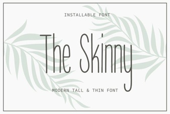 The Skinny Font: Elegant Minimalist Typography for Modern Design